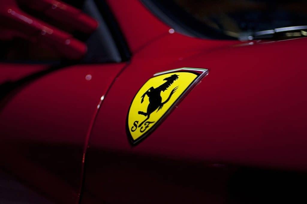 Ferrari logo on car