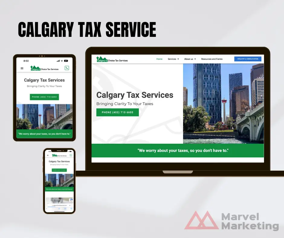 Calgary Choice Tax Services website design