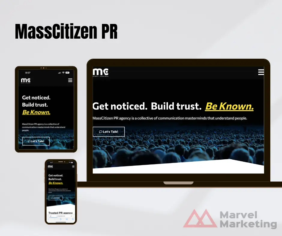 MassCitizen PR website design