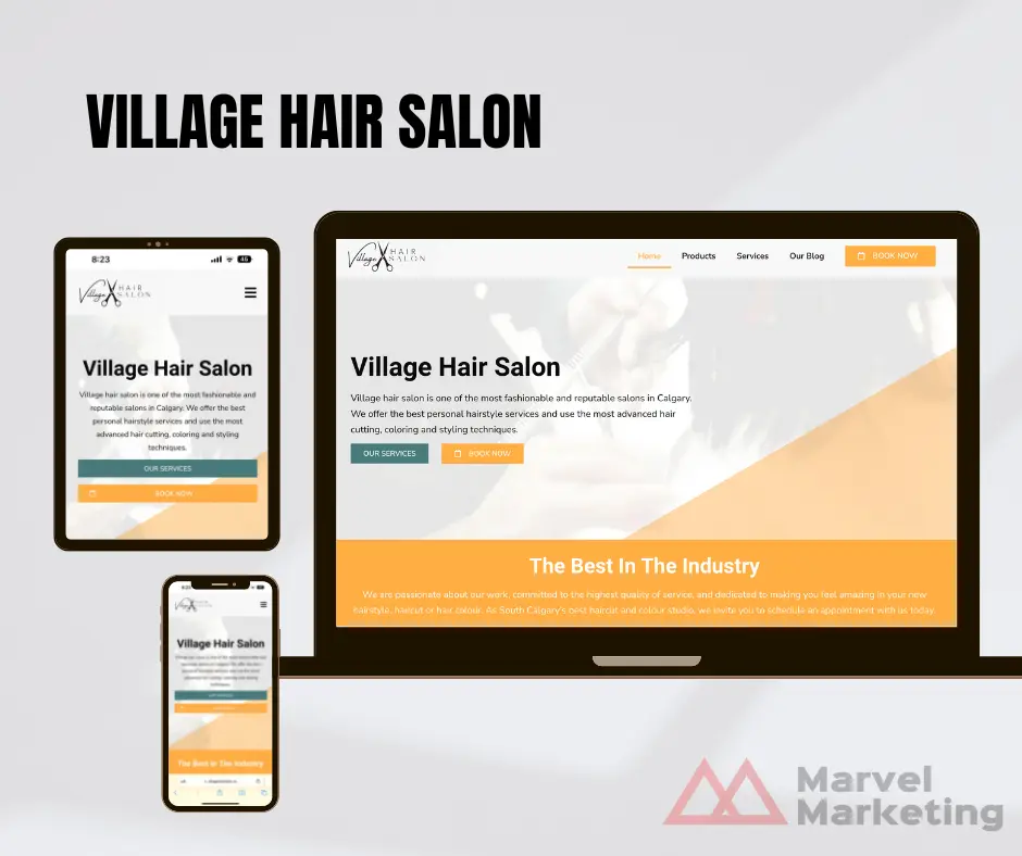 Village Hair Salon website design