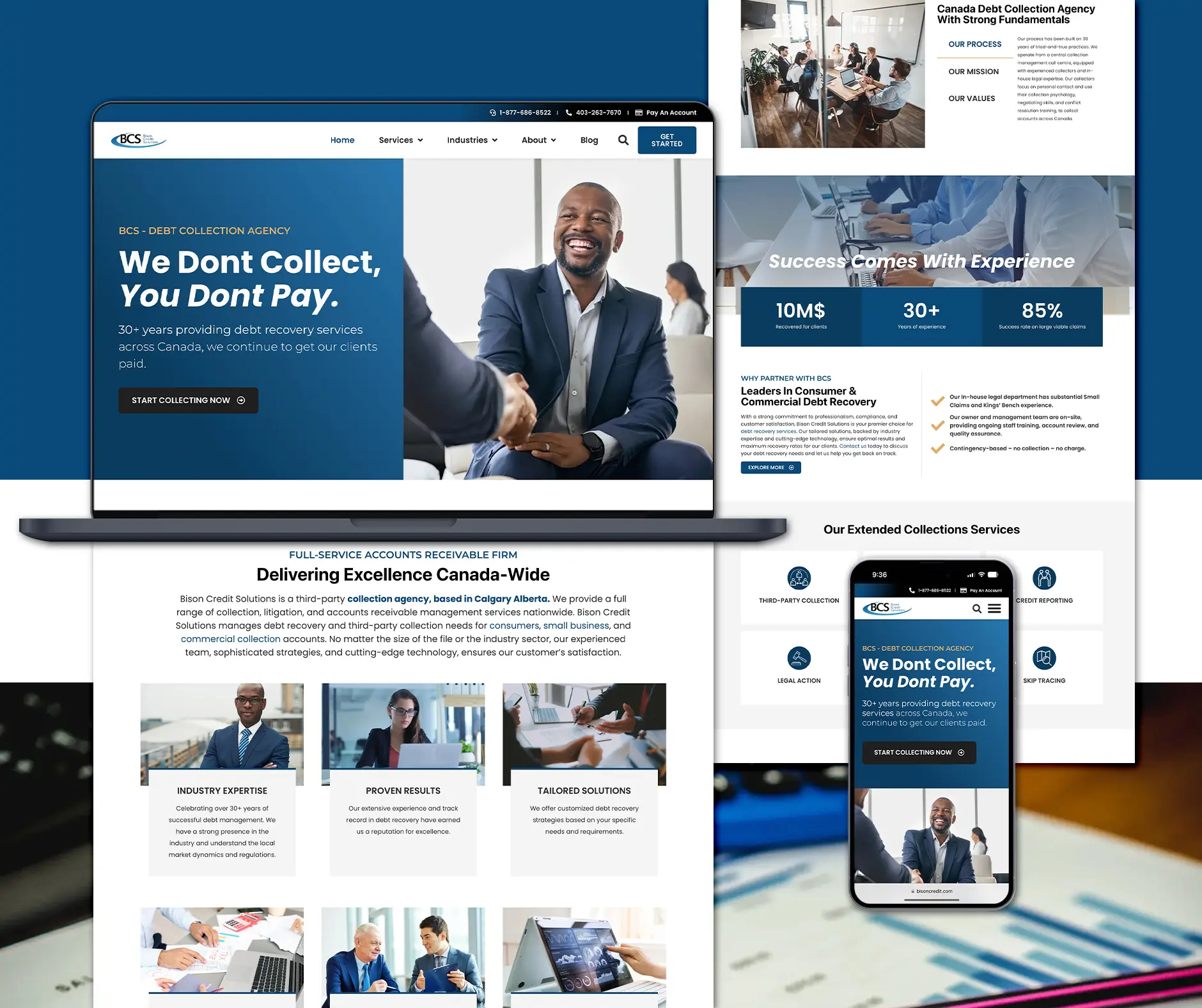 Bison Credit Solutions Website Design by Marvel Marketing