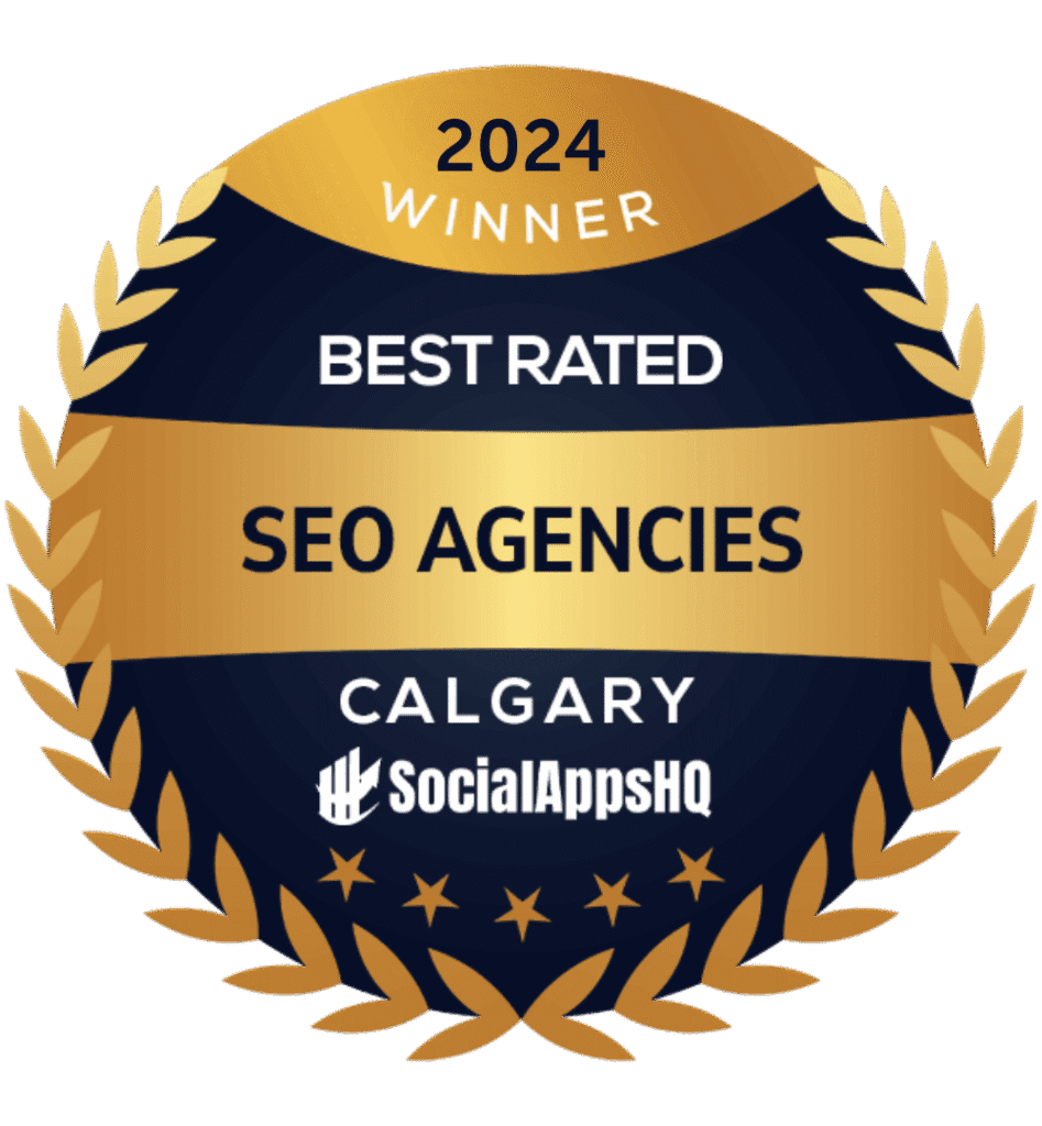 Best rated SEO company in Calgary award